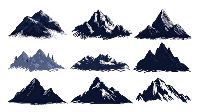 Collection Of Digital Mountains