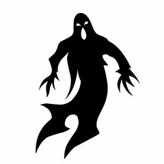 Ghostly Shadow Figure Silhouette Vector