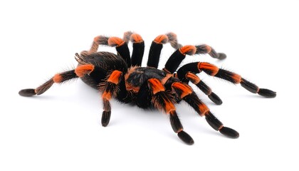 Tarantula on white background