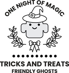 A white background with a black and white image of a witch on it