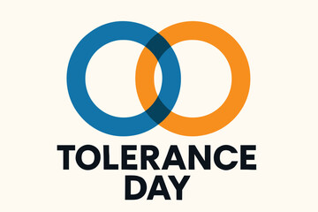 International Day for Tolerance Flat Vector Illustration with Unity Symbol