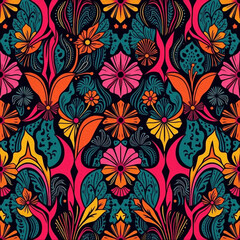 Oriental pattern. Oil painting. Pattern for printing on wall decorations, covers, leaflets, business cards