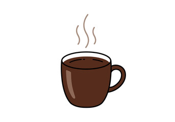 Obraz premium Hot coffee in a mug with steam