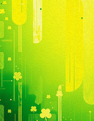 St Patrick's Day oil paint illustration. Abstract pattern for printing on wall decorations, wallpapers, covers, leaflets