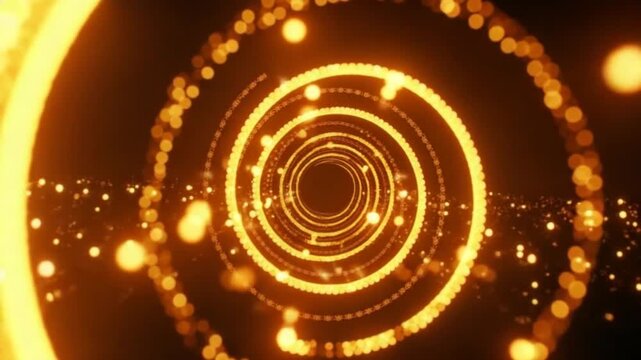 VJ loop of the Golden Rings tunnel background