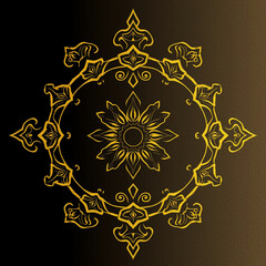 Oriental pattern. Oil painting. Pattern for printing on wall decorations, covers, leaflets, business cards