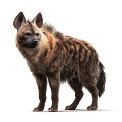 Fototapeta premium Spotted Hyena Realistic Full Body Isolated on White Background