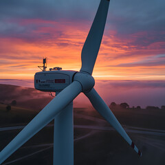 Wind Turbines at Sunset – Renewable Energy and Sustainable Future 