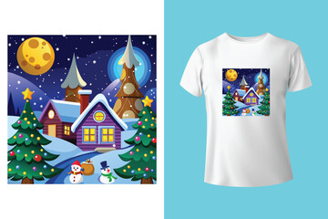 Merry Christmas Design - Christmas T Shirt