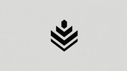 Abstract black geometric shape design