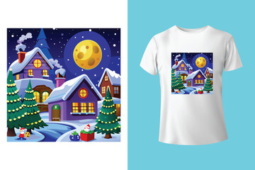 Merry Christmas Design - Christmas T Shirt