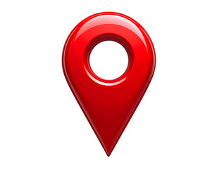  red location pin isolated on a transparent background PNG