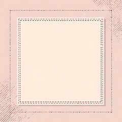 minimal pastel pink background with centered dashed border quote frame