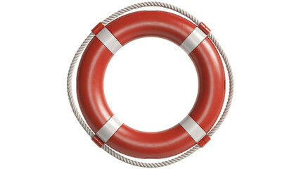 Essential Water Safety Equipment Bright Red Lifebuoy Floating Device Symbolizing Rescue and Emergency Preparedness