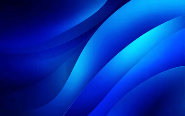 Blue Abstract Background with Smooth Curved Lines Design