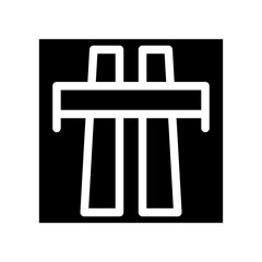 motorway glyph icon