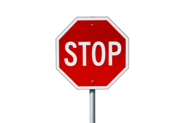 Compelling stop sign indicates safety measures and regulations