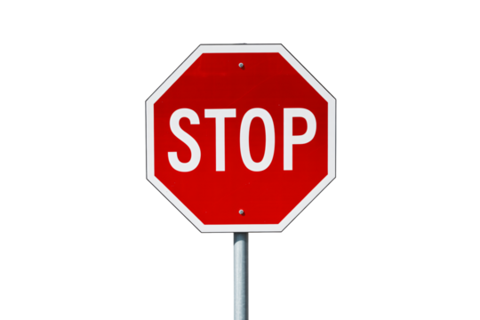 Compelling stop sign indicates safety measures and regulations