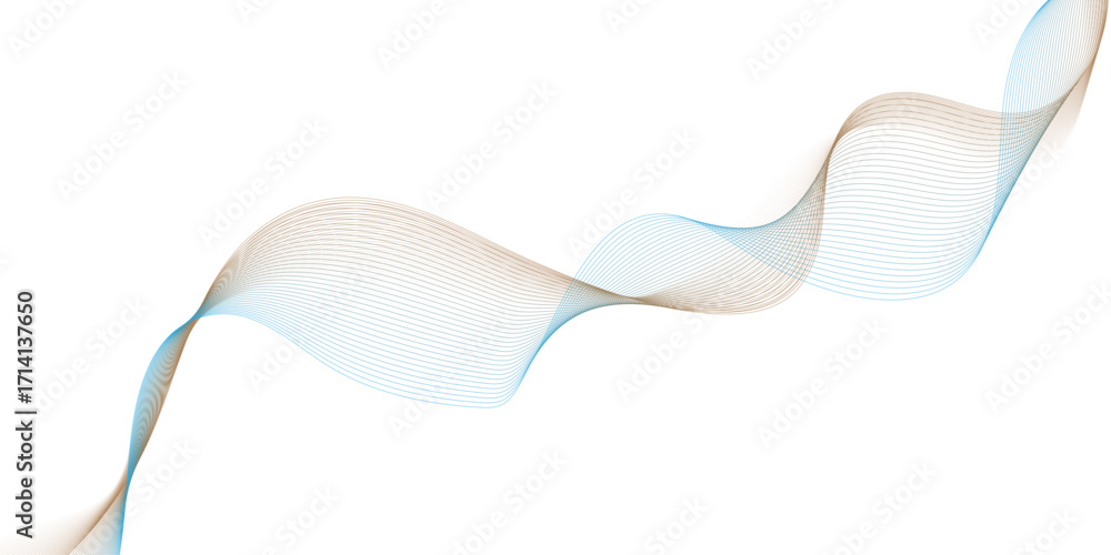 Fototapete a minimalistic abstract background featuring flowing, wavy lines in black and light blue. the lines 
