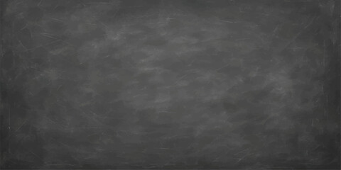 Vintage black chalkboard background with textured grunge surface and light gray frame