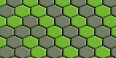 Seamless geometric hexagon honeycomb pattern, abstract metallic grid design