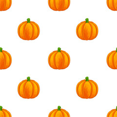 Seamless vector pattern background of pumpkin