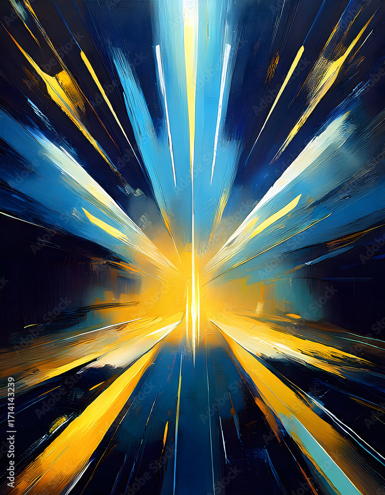 Poster abstract expression of speed and light