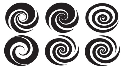 Spiral icon vector set Volute illustration sign collection Hypnotic Spiral symbol or logo