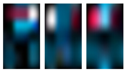 Abstract Teal and Crimson Blurred Background:  Three Vertical Panels, Noise Texture, Dark Moody Ambiance, Ideal for Website Banners or Digital Design Projects.