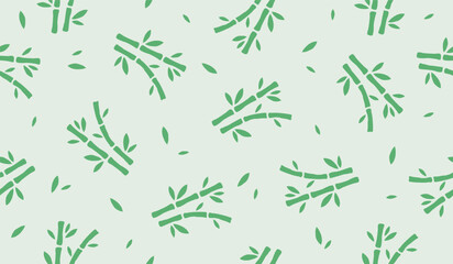 Cute bamboo pattern background vector design