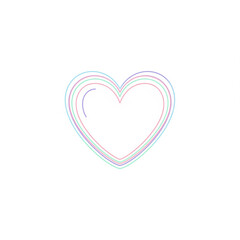 Heart Outline Pastel