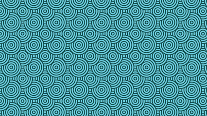 Abstract turquoise concentric circle pattern background with modern geometric style perfect for wallpapers, textiles, digital art, graphic design and creative projects