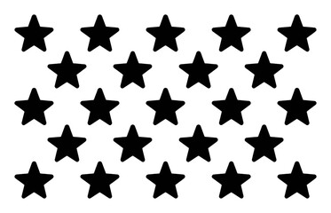 A Pattern of Black Stars on a White Background