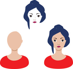 vector illustration of a girl