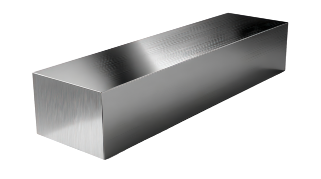 Rectangular Metal Bar With Reflective Surface