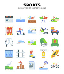 Vibrant Collection of 25 Sports Icons