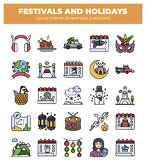 Obraz premium Festivals and Holidays. A Collection of 25 Global Celebrations