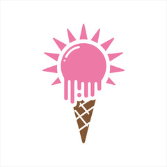 ice cream cone vector silhouette sketch art idea design collection