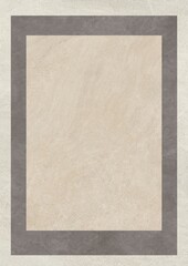 Rectangular frame with a beige central panel and dark gray border on a textured background
