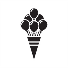 ice cream cone vector silhouette sketch art idea design collection