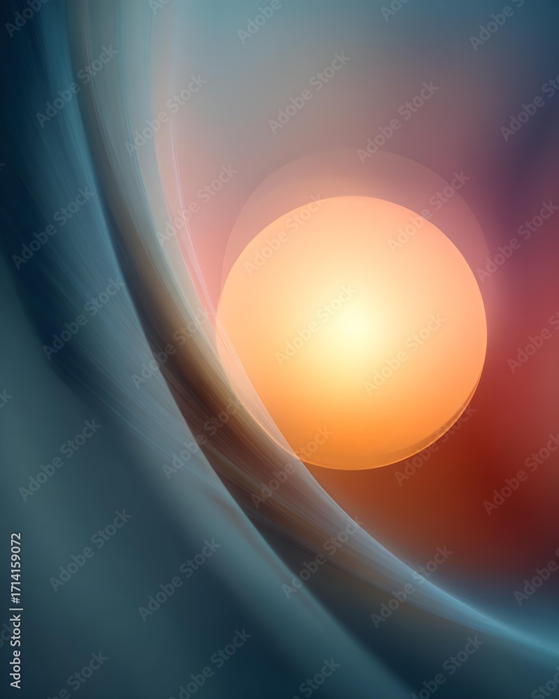 Poster soft blurred gradient with glowing circle in middle, text space