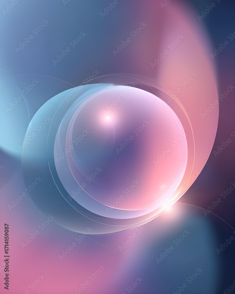 Poster soft blurred gradient with glowing circle in middle, text space