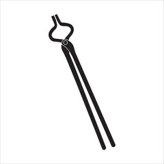 Blacksmiths clamping tool icon