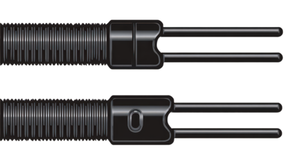 Two Black Heated Sensor Cables