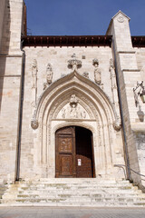 Burgos (Spain). Entrance to the Church of San Nicolás de Bari in the city of Burgos.