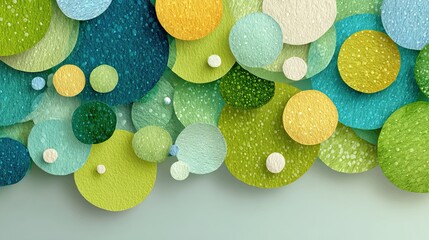 Colorful Abstract Circle Shapes in Various Textures and Sizes