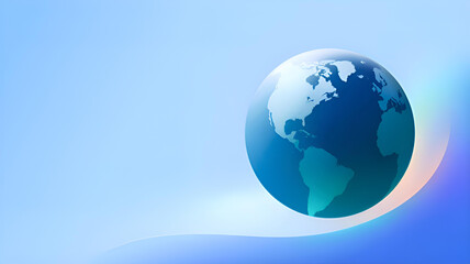 Fototapeta premium globe on blue background