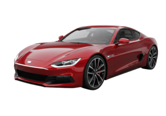 Isolated elegant red sports car, modern design, powerful motor, transportation asset