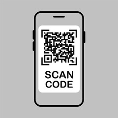 Scan QR code with phone for mobile app, payment and discounts, marketing and electronic commerce, quick payment.