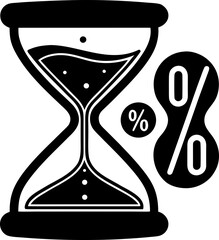 Hourglass Sale Vector Icon Stock Illustration